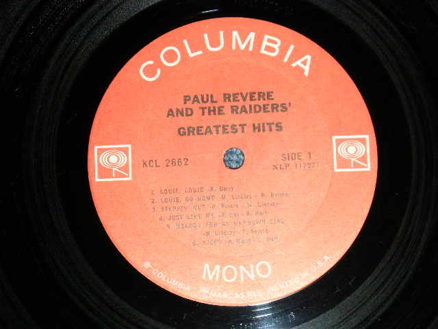 画像: PAUL REVERE & THE RAIDERS  ( Produced by TERRY MELCHER ) - GREATEST HITD ( With COLOR Booklet :Ex++,Ex/Ex+++ ) / 1967 US AMERICA ORIGINAL "MONO at BOTTOM Label "  Used LP S