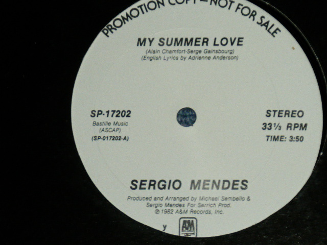 画像: SERGIO MENDES - MY SUMMER LOVE  ( -/MINT-) /  1982 US AMERICA ORIGINAL "PROMO"  Used  12"