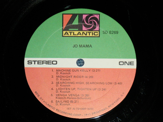 画像: JO MAMA - JO MAMA ( 'PIZZA HOUSE' )(VG++/Ex++) / 1970 US AMERICA ORIGINAL "1841 BROADWAY Label" Used LP 