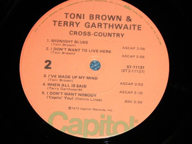 画像: TONI & TERRY - CROSS COUNTRY ( MINT-/MINT-) / 1973 US AMERICA ORIGINAL "BB for PROMO" Used LP 