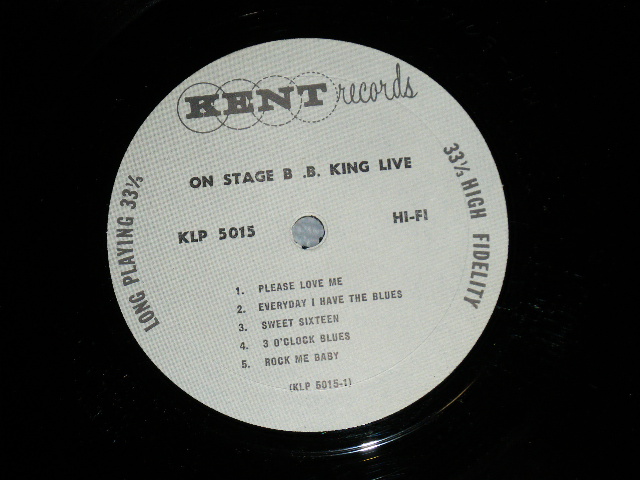 画像: B.B.KING B.B. KING - LIVE ON STAGE ( Ex++/MINT-) / 1965 US AMERICA ORIGINAL MONO Used LP  