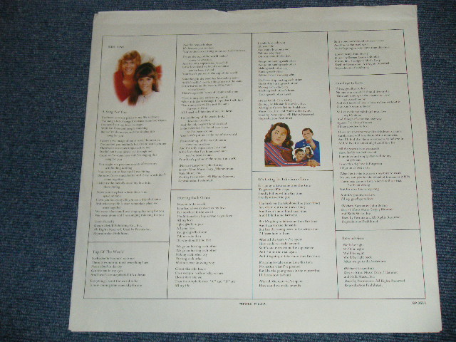 画像: CARPENTERS - A SONG FOR YOU ( Matrix No. SP-3531-S1 / SP-3531-S1)(Ex++/Ex+++ ) With ORIGINAL INNER SLEEVE /  1972 US AMERICA ORIGINAL "BROWN LABEL"  Used  LP 