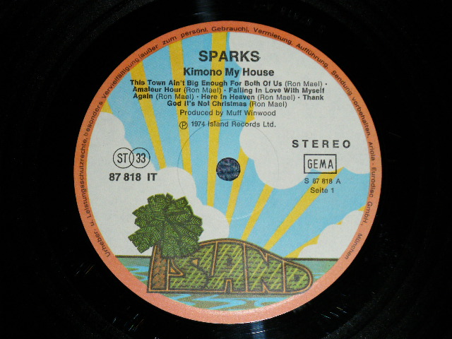画像: SPARKS - KIMONO MY HOUSE  ( Ex+++/Ex+++)  / 1974  WEST-GERMANY GERMAN  ORIGINAL  Used LP
