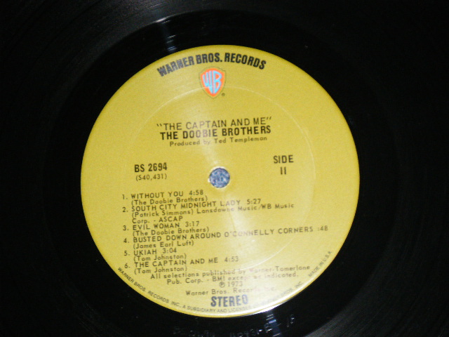 画像: DOOBIE BROTHERS  -  THE CAPTAIN AND ME ( VG+++/Ex+) / 1973 US AMERICA ORIGINAL  1st Press "GREEN with 'WB' on TOP Label" Used LP 