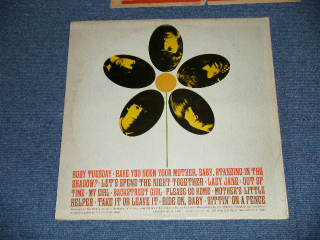 画像: ROLLING STONES -  FLOWERS ( Ex+/Ex+) (Matrix# A) ARL 7752-1M / B) ARL 7753-1M  )  / 1967 VERSION  US AMERICA  2nd Press "RED with Boxed 'LONDON' Label"  MONO  Used LP