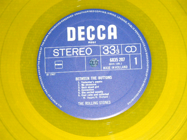 画像: ROLLING STONES - BETWEEN THE BUTTONS ( Ex+++/MINT- )  /  HOLLAND Limited "YELLOW WAX Vinyl" Used LP 