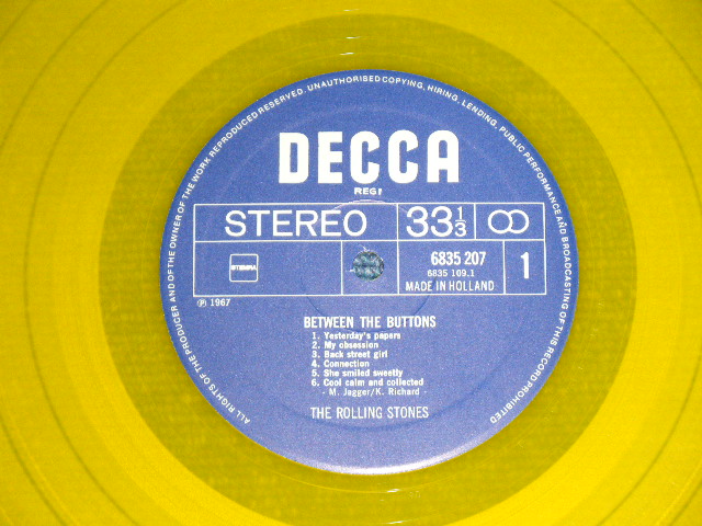 画像: ROLLING STONES - BETWEEN THE BUTTONS ( MINT-/MINT- )  /  HOLLAND Limited "YELLOW WAX Vinyl" Used LP 