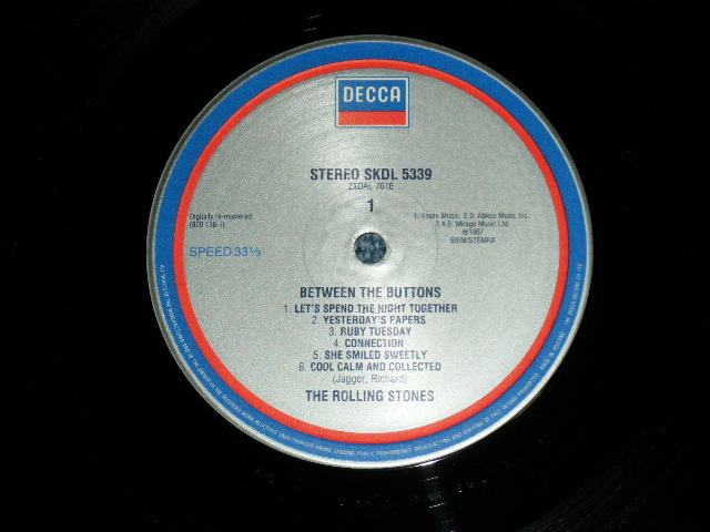 画像: ROLLING STONES - BETWEEN THE BUTTONS ( MINT-/MINT)  /  1980's UK ENGLAND  Reissue "DIGITAL REMASTERED" Used LP 