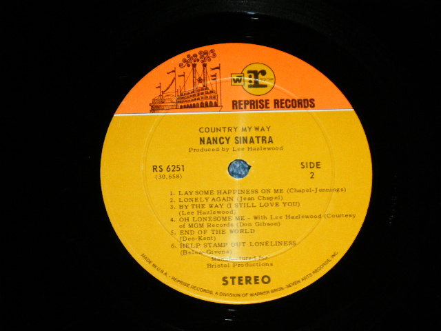 画像: NANCY SINATRA - COUNTRY MY WAY ( Ex+++/Ex++ Looks:Ex+) / 1968 Version?  US AMERICA ORIGINAL 2nd press " ORANGE & BROWN COLOR Label" STEREO  Used LP 