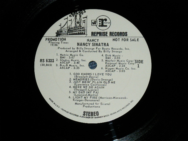 画像: NANCY SINATRA - NANCY (Ex/Ex)  / 1969 US AMERICA ORIGINAL "WHITE LABEL PROMO" STEREO Used   LP 