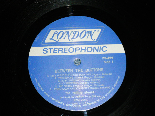 画像: ROLLING STONES - BETWEEN THE BUTTONS (  MATRIX # A) ZAL-7616 1G  △10041 /  B) ZAL 7617 1G  △10041 -X ) ( Ex-/MINT- )  / 1970's VERSION  US AMERICA  ORIGINAL  "DARK BLUE LABEL"  STEREO   Used LP