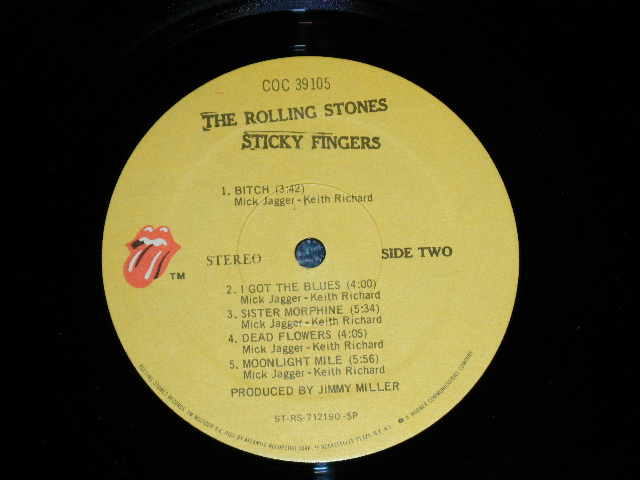 画像: The ROLLING STONES - STICKY FINGERS ( Ex+/MINT- ) / 1977 US AMERICA  REISSUE "ZIPPER COVER" Used LP 