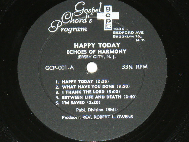 画像: THE ECHOES OF HARMONY - HAPPY TODAY / 1969 US ORIGINAL Stereo LP