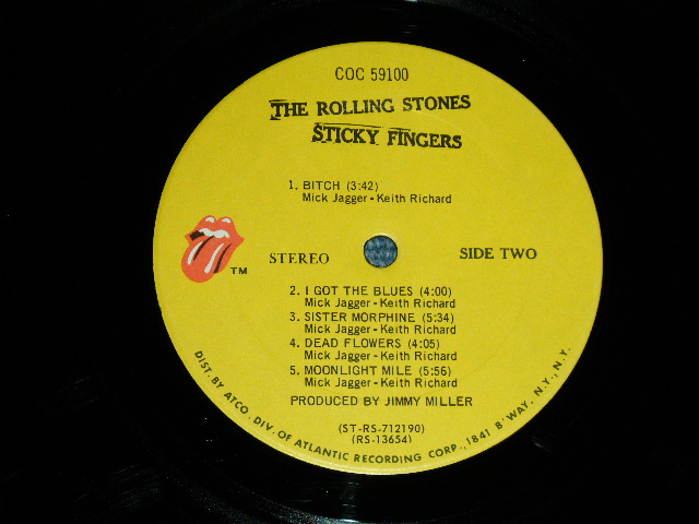 画像: The ROLLING STONES - STICKY FINGERS ( Matrix #   A) ST-RS-712189 BBBB PR Rolling Stones Records  B) ST-RS-712190 FFFF PR Rolling Stones Records ) ( Ex++/Ex++ Looks:Ex+ ) / 1971 US AMERICA "RECORDS CLUB Released Version" "ZIPPER COVER"  Used LP 