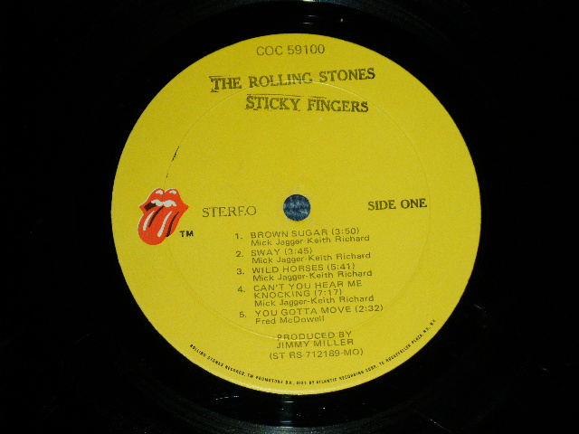 画像: The ROLLING STONES - STICKY FINGERS (Matrix #   A) ST-RS-712189 CC MR 1543 (2)  Rolling Stones Records  B) ST-RS-712190 BB MR 1543-x (5) Rolling Stones Records ) ( Ex++/Ex++ WOFC, WOL  ) / 1971 US AMERICA ORIGINAL "MO Press"  "ZIPPER COVER" "1841 BROADWAY Label" Used LP