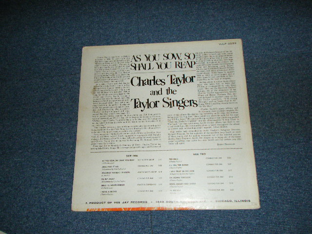 画像: CHARLES TAYLOR & THE TAYLOR SINGERS - AS YOU SO SHALL YOU REAP / 1960's  US AMERICA ORIGINAL MONO  Used LP 