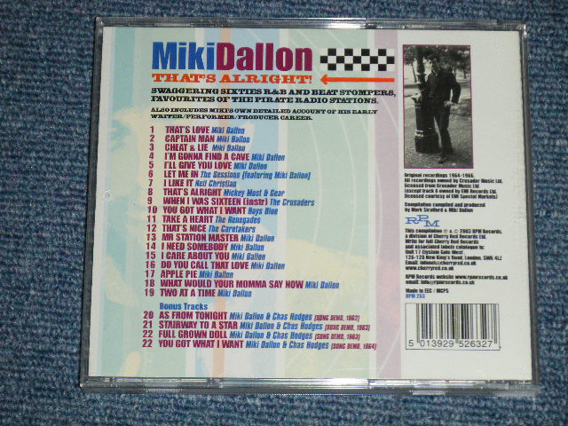 画像: MIKI DALLON - THAT'S ALRIGHT  (MINT/MINT) / 2003  UK ENGLAND   ORIGINAL  Used CD 