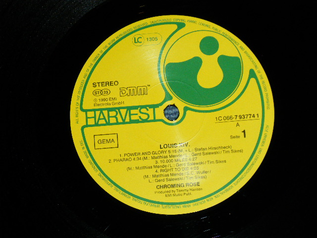 画像: CHROMING ROSE - LOUIS XIV  ( Ex+++/Ex+++)   / 1990 GERMAN GERMANY ORIGINAL "ROUND COVER"   Used  LP