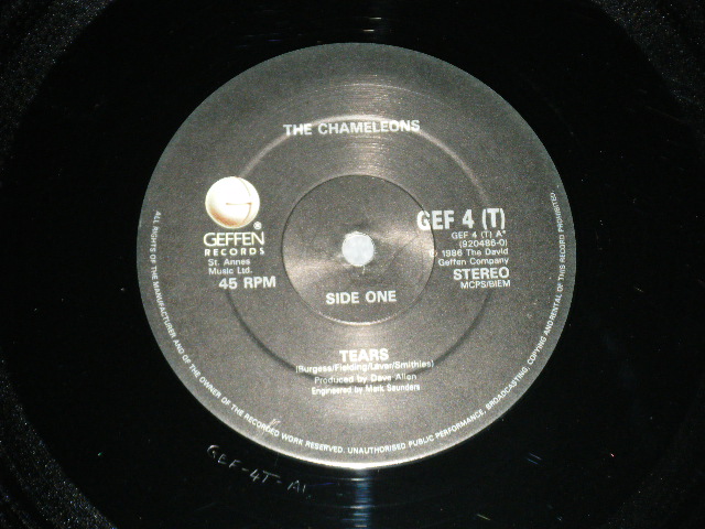 画像: The CHAMELEONS - TEARS  ( Ex+++/MINT-)   / 1986 UK ENGLAND  ORIGINAL Used  12" Single 
