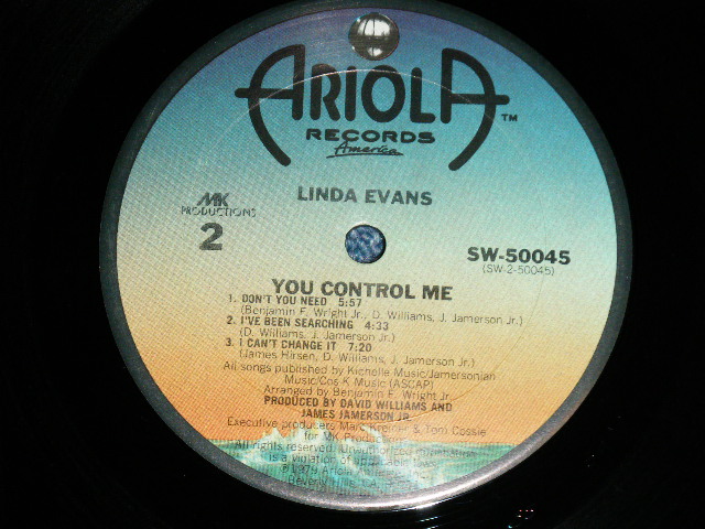 画像: LINDA EVANS - YOU CONTROL ME ( Ex+/Ex+ )  / 1979 US AMERICA ORIGINAL STEREO Used LP