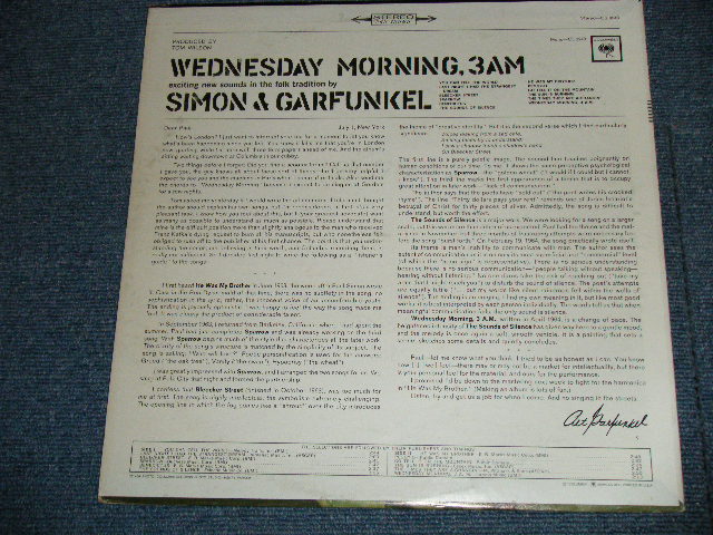 画像: SIMON & GARFUNKEL - WEDNESDAY MORNING,3AM ( Matrix Number : A) XSM 77922-1D/XSM 77923-1E ) ( Ex+/Ex++ Looks:Ex+) / 1965 US ORIGINAL "360 SOUND Label"  STEREO Used LP