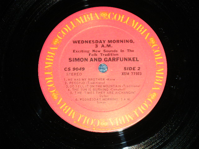 画像: SIMON & GARFUNKEL - WEDNESDAY MORNING,3AM ( Matrix Number : A) XSM 77922-1F/XSM 77923-1K ) ( Ex+/Ex+++ ) / Early 1970's  US  "2nd press Label"  STEREO Used LP