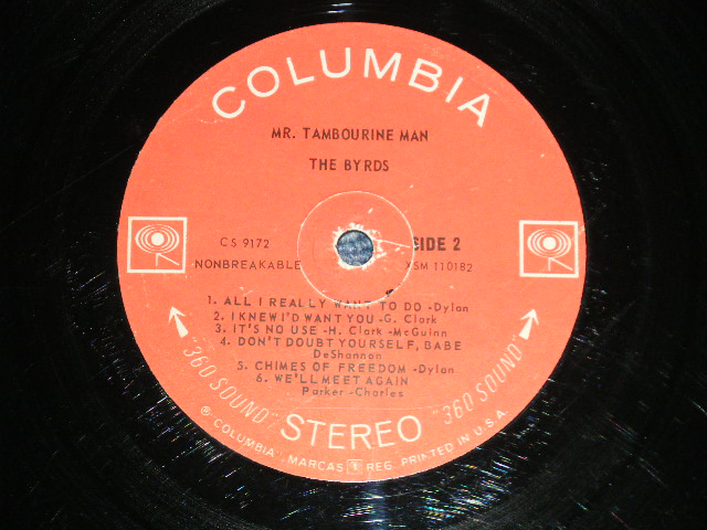 画像: 's THE BYRDS - MR.TAMBOURINE MAN ( Matrix # A)1G /B)1G )( VG++\VG+++ Looks:VG+) / 1965 US AMERICA ORIGINAL "360 SOUND Label"  STEREO Used LP 