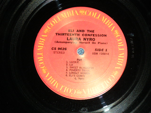 画像: LAURA NYRO - ELI AND THE THIRTEENTH CONFESSION ( With SONG SHEET )( Matrix # A)1C/ B) 1D )( Ex+++/Ex+++ )   /  EARLY 1970's  US AMERICA "2nd Press Label"  Used LP