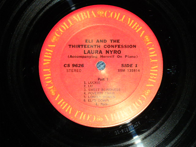 画像: LAURA NYRO - ELI AND THE THIRTEENTH CONFESSION ( With SONG SHEET )( Matrix # A)1C/ B) 1D )( Ex+++/Ex+++ Looks:Ex++)   /  EARLY 1970's  US AMERICA "2nd Press Label"  Used LP