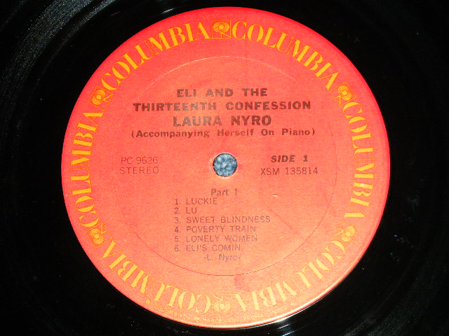 画像: LAURA NYRO - ELI AND THE THIRTEENTH CONFESSION ( With SONG SHEET )( Matrix # A)1J/ B) 1AB )( Ex+/Ex+++ )   /  Late 1970's  US AMERICA Reissue  Used LP