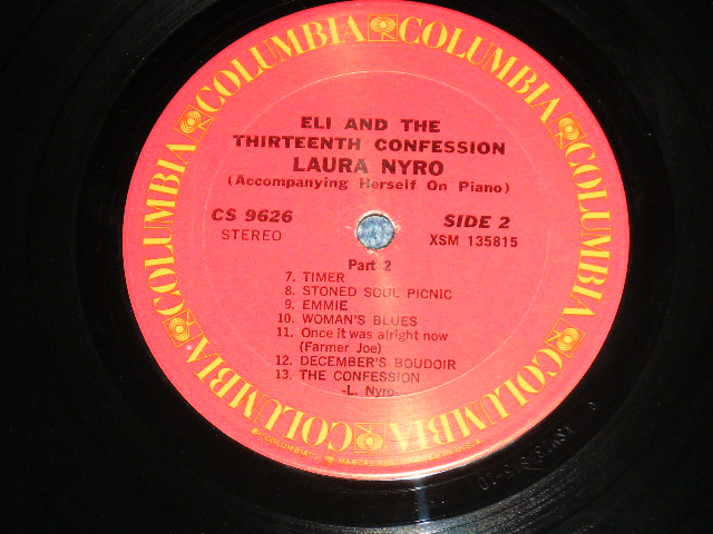 画像: LAURA NYRO - ELI AND THE THIRTEENTH CONFESSION ( Without SONG SHEET )( Matrix # A)1C/ B) 1D )( Ex/Ex+++)   /  EARLY 1970's  US AMERICA "2nd Press Label"  Used LP