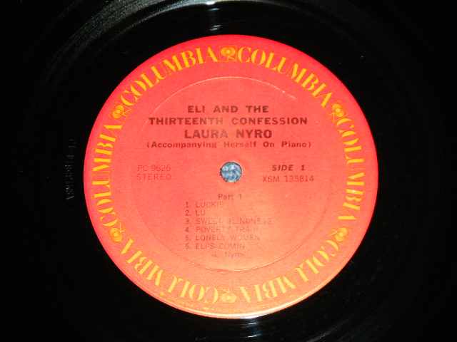 画像: LAURA NYRO - ELI AND THE THIRTEENTH CONFESSION ( With SONG SHEET )( Matrix # A)1J/ B) 1AB )( Ex+/MINT-)   /  Late 1970's  US AMERICA Reissue  Used LP