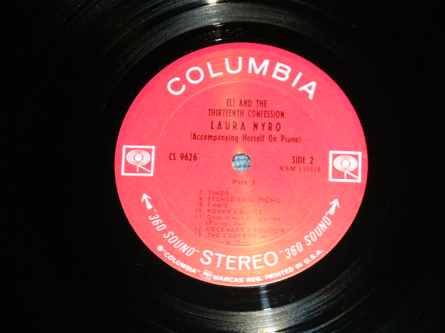 画像: LAURA NYRO - ELI AND THE THIRTEENTH CONFESSION ( With SONG SHEET )( Matrix # A)1C/ B) 1D )( Ex+++/Ex++ )   /  1968 US AMERICA ORIGINAL 1st press " 360 SOUND LABEL" STEREO  Used LP