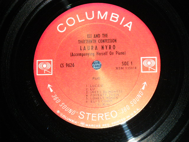 画像: LAURA NYRO - ELI AND THE THIRTEENTH CONFESSION ( With SONG SHEET )( Matrix # A)1C/ B) 1D )( Ex+/MINT-)   /  1968 US AMERICA ORIGINAL "PROMO" 1st press " 360 SOUND LABEL" STEREO  Used LP