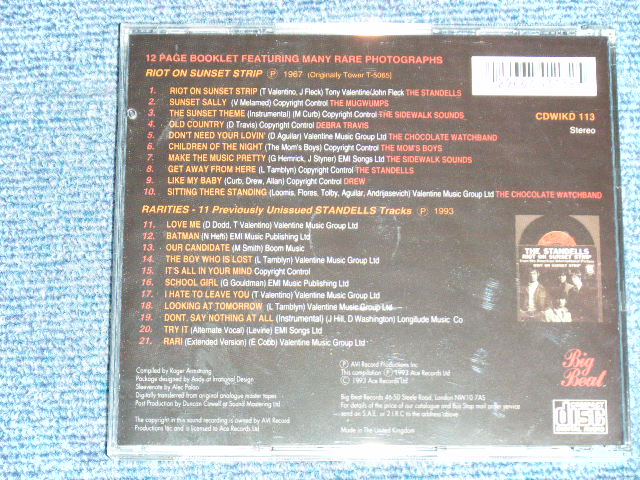 画像: The STANDELLS ost -RIOT ON SUNSET STRIP : RARITIES  (MINT/MINT) /1993 UK ENGLAND  ORIGINAL Used CD 