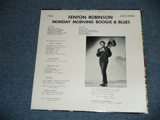 画像: FENTON ROBINSON - MONDAY MORNING BOOGIE & BLUES   ( Ex+++/MINT- ) /   US AMERICA ORIGINAL Used LP  