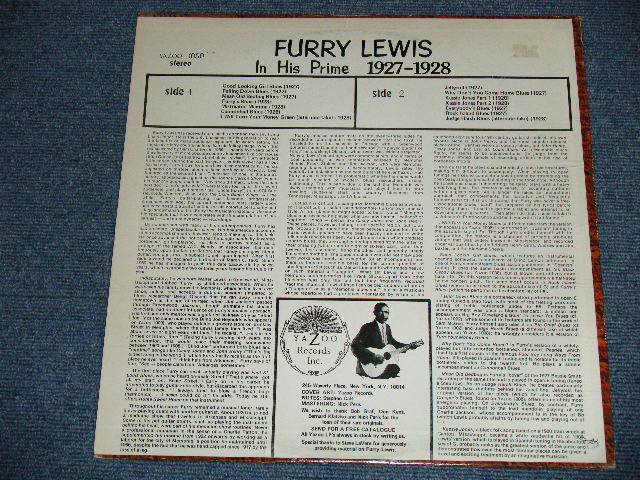 画像: FURY LEWIS - IN HIS PRIME 1927-1928 ( Ex/MINT- ) /   US AMERICA ORIGINAL Used LP  