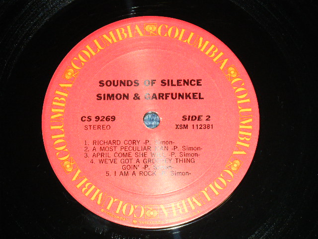 画像: SIMON & GARFUNKEL - SOUNDS OF SILENCE ( Matrix Number : A) XSM 112380-1AE /B)XSM 112381-1AJ )( Ex+++/Ex+++ Loos: Ex++) / Early 1970's  US   AMERICA "2nd Press Label"  STEREO Used LP