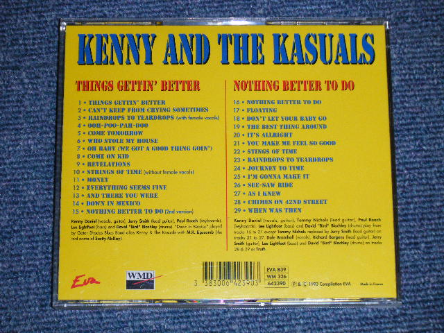 画像: KENNY AND THE KASUALS - THINGS GETTIN' BETTER + NOTHING BETTER TO DO ( 2 in 1 )  (MINT-/MINT) / 1993 FRANCE ORIGINAL "1st Press JACKET" Used CD 