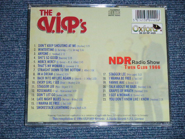 画像: THE V.I.P.'s -  THE V.I.P.'s  + NDR RADIO SHOW TWEN CLUB 1966 (MINT/MINT) / 1994 AUSTRIA + GERMAN Press ORIGINAL Used CD 