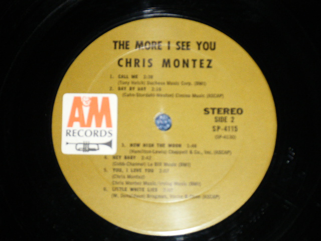 画像: CHRIS MONTEZ - THE MORE I SEE YOU  ( Matrix No.  SP-4129-1F △9157 / SP-4130-1F △9157-X )(Ex+/Ex++,Ex+) / 1966 US AMERICA ORIGINAL "BROWN LABEL" STEREO Used LP 