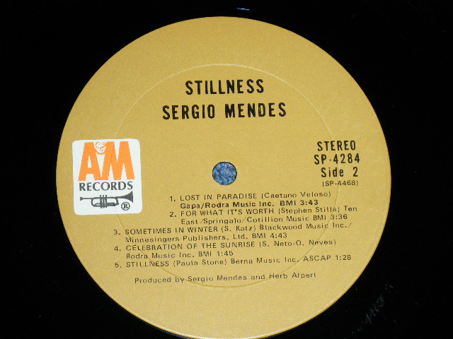 画像: SERGIO MENDES & BRASIL '66 -  STILLNESS  (Matrix # : A&M SP4467-T1　A&M SP4468-T1) ( Ex+++/MINT-)  / 1970 US AMERICA Original Stereo "BROWN LABEL"  Used LP 