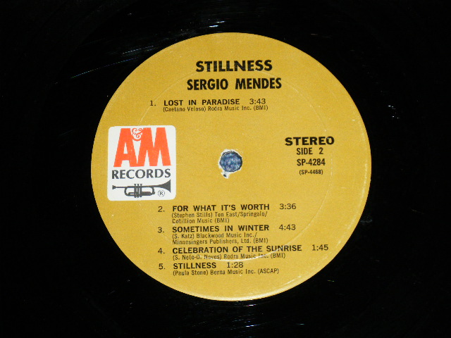 画像: SERGIO MENDES & BRASIL '66 -  STILLNESS  (Matrix # : A&M SP4467-M1 △15469 A&M SP4468-M2 △15469-x) ( Ex/Ex+)  / 1970 US AMERICA Original Stereo "BROWN LABEL"  Used LP 