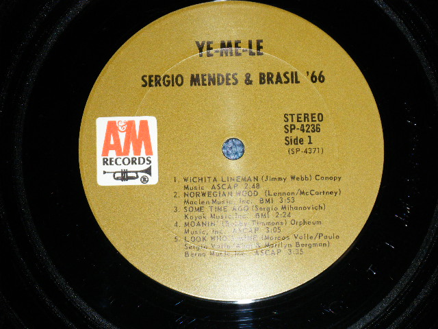 画像: SERGIO MENDES & BRASIL '66 - Ye-Me-Le (Matrix # : A&M CSG-SP4371-8 /A&M CSG-SP4372-2 ) ( Ex+/Ex+++ )  / 1969 US AMERICA Original Stereo "BROWN LABEL"  Used LP 