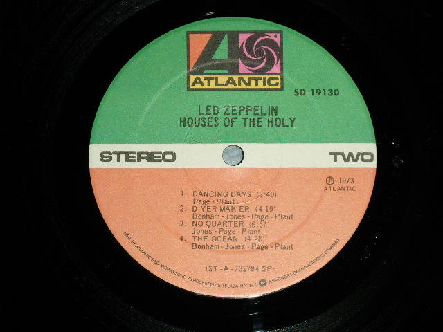 画像: LED ZEPPELIN -  HOUSES OF THE HOLY  ( Matrix Number A)ST-A-732783--5 /B)ST-A-732784-5)(MINT-/Ex+++ B-3:Ex)  / 1977 US ORIGINAL REISSUE  Used LP With Original Inner sleeve