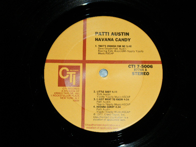 画像: PATTI AUSTIN - HAVANA CANDY ( Ex+++/Ex+++)  / 1977 US AMERICA ORIGINAL Used  LP