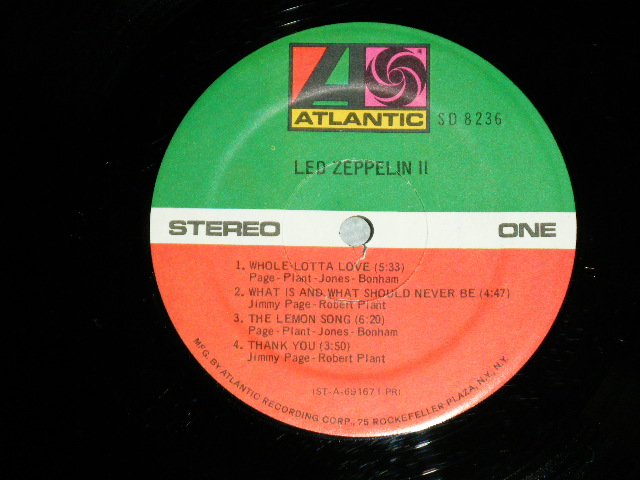 画像: LED ZEPPELIN -  II ( Matrix Number A)ST-A-691671-J  CTH /B)ST-A-691672-J) ( Ex++/Ex++ Looks:Ex+++)  / 1974 Maybe US AMERICA ORIGINAL "2nd  Press '75 ROCK FELLER' Label"  Used LP