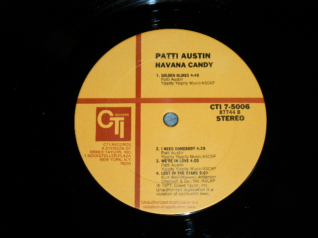 画像: PATTI AUSTIN - HAVANA CANDY ( Ex+++/Ex+++)  / 1977 US AMERICA ORIGINAL Used  LP