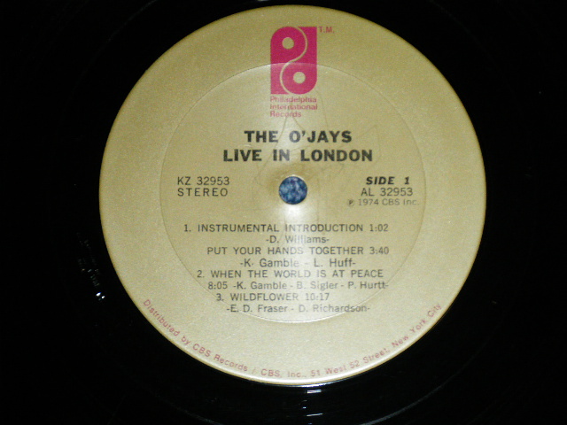 画像: THE O'JAYS - LIVE IN LONDON ( Ex-/Ex+ Looks:Ex )  / 1974 US AMERICA ORIGINAL Used LP