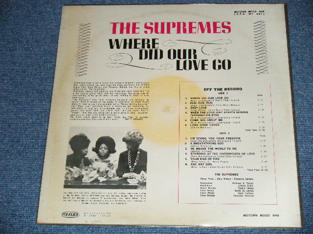 画像: DIANA ROSS and THE SUPREMES - WHERE DID OUR LOVE GO ( Ex++/Ex+++ ) / 1964? HOLLAND  ORIGINAL Used LP  